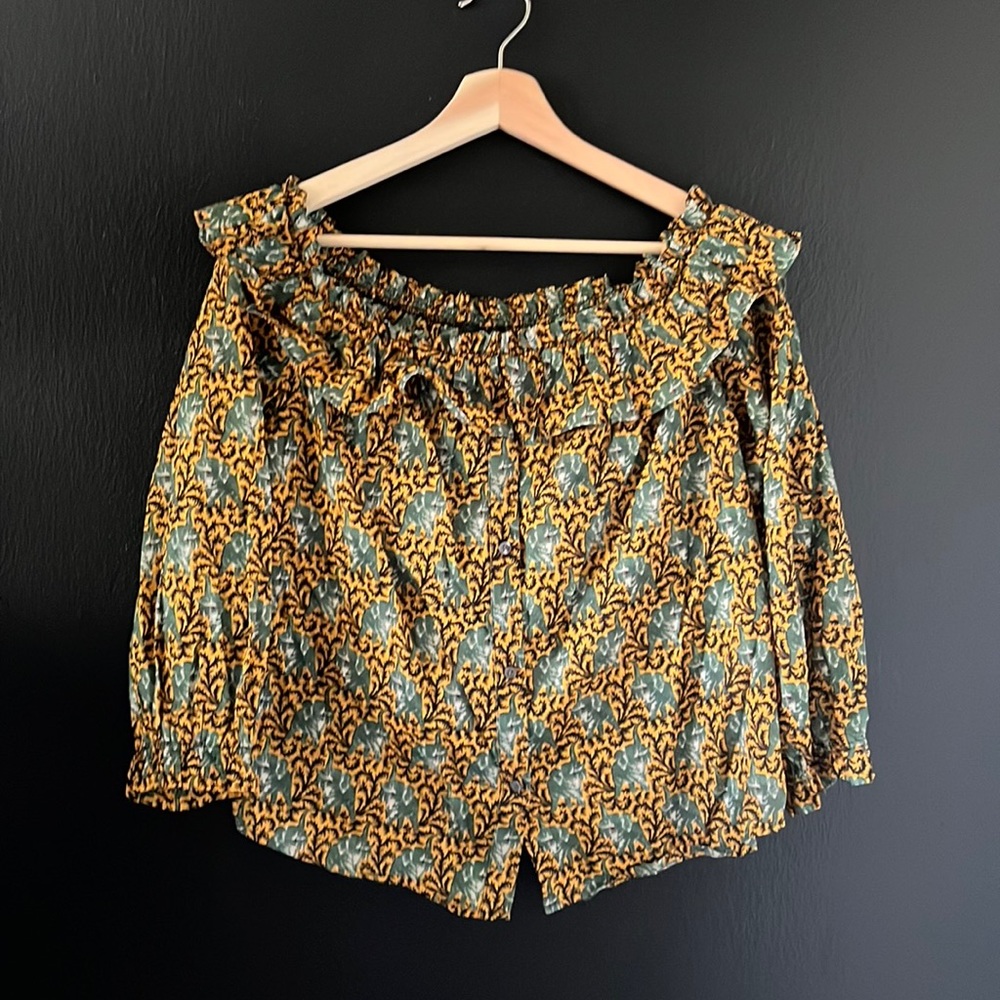 J. Crew Off the Shoulder Blouse Size 8